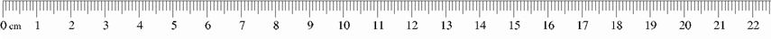 Ruler with marks