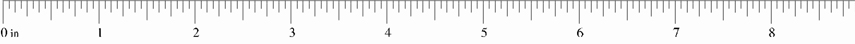 Ruler with marks
