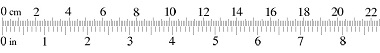 Ruler with marks